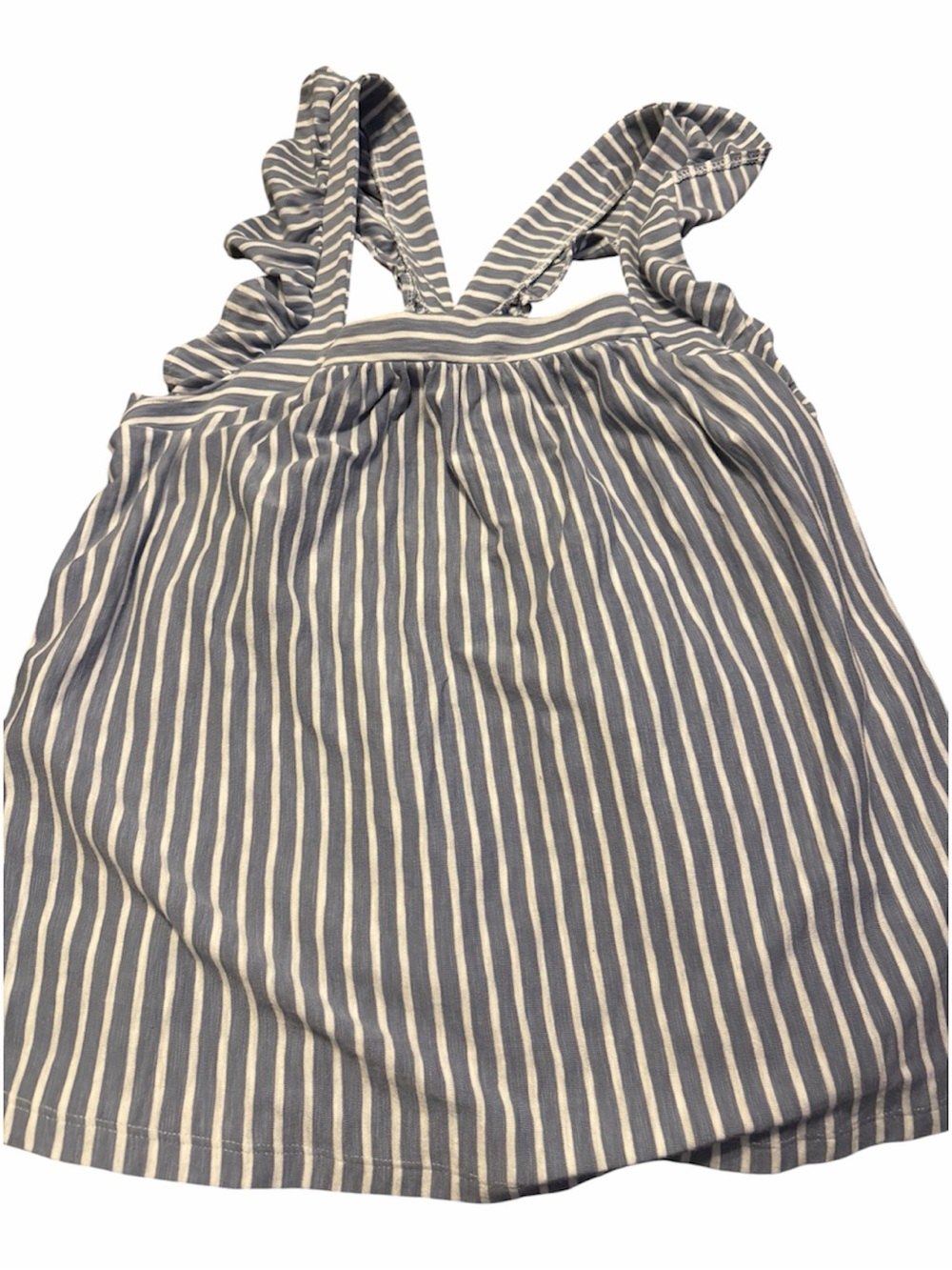 Striped Blue and White baby doll tank